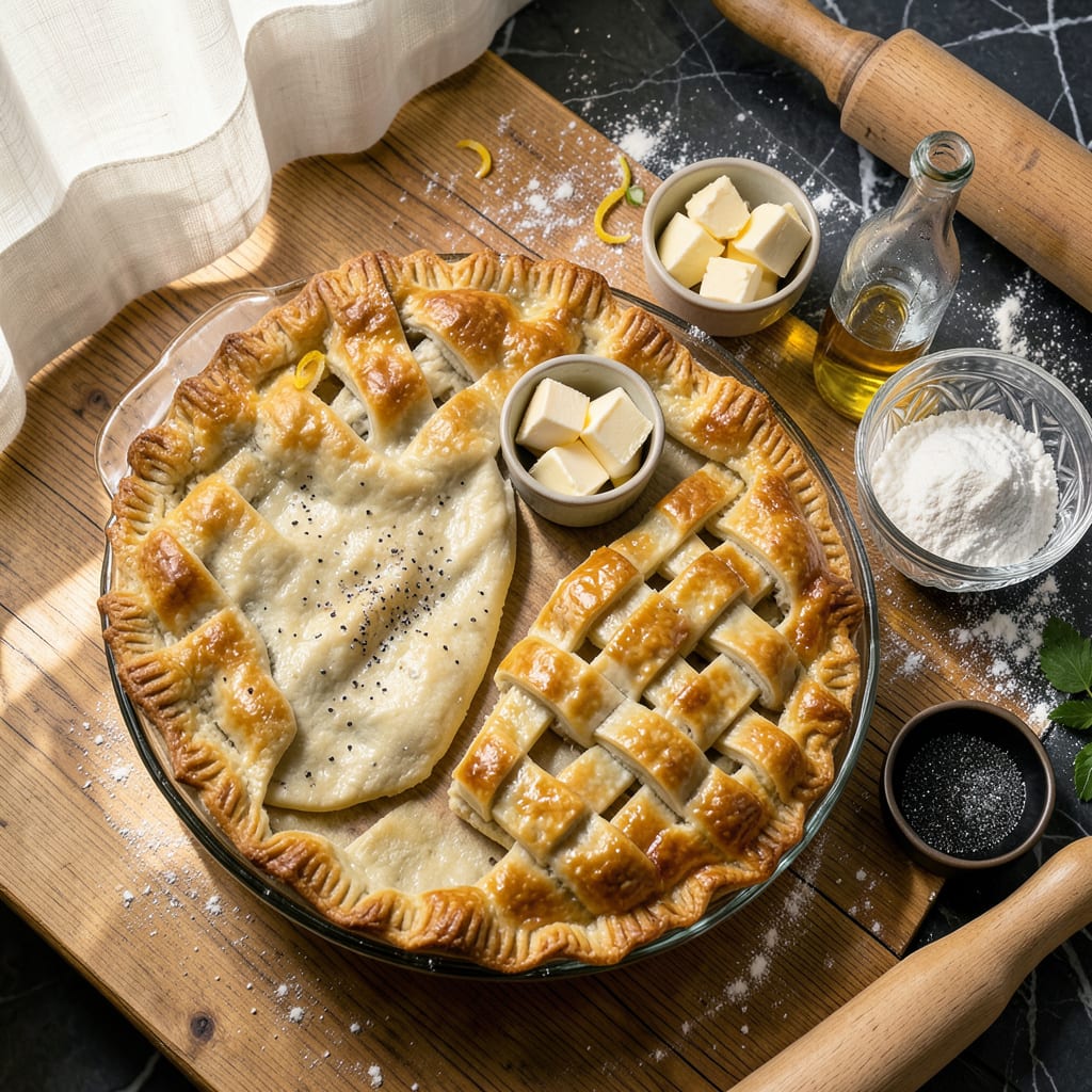 pot pie pastry recipe example with annotations