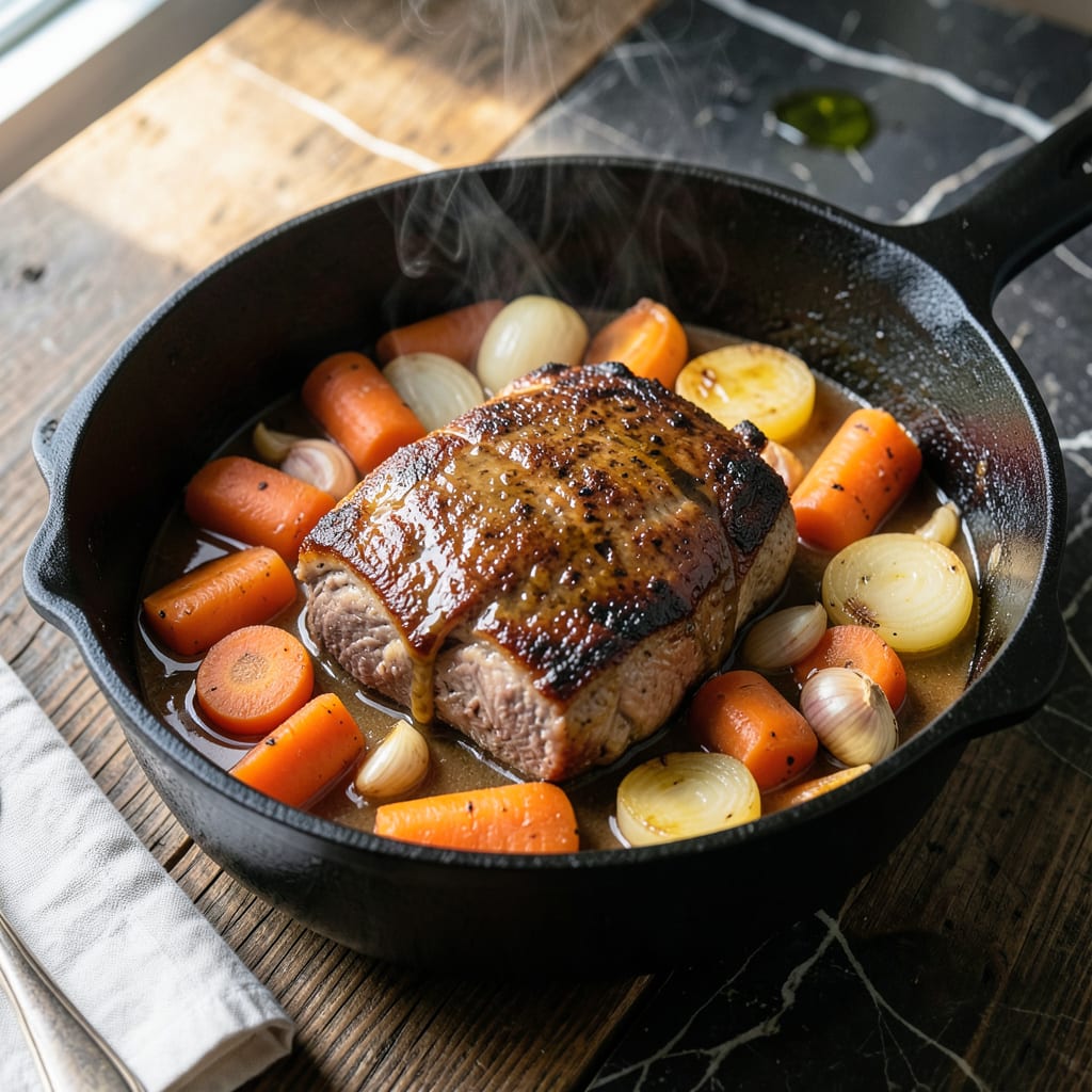 Pot Roast Crock Pot Recipe Au Jus: Hands Off Slow Cooked Richness illustration with key details