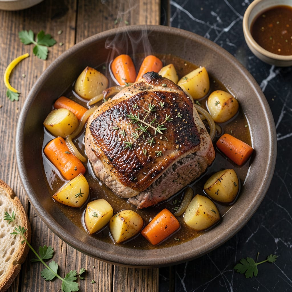 Visual representation of Pot Roast Crock Pot Recipe on High: Speedy Slow Cooked Comfort