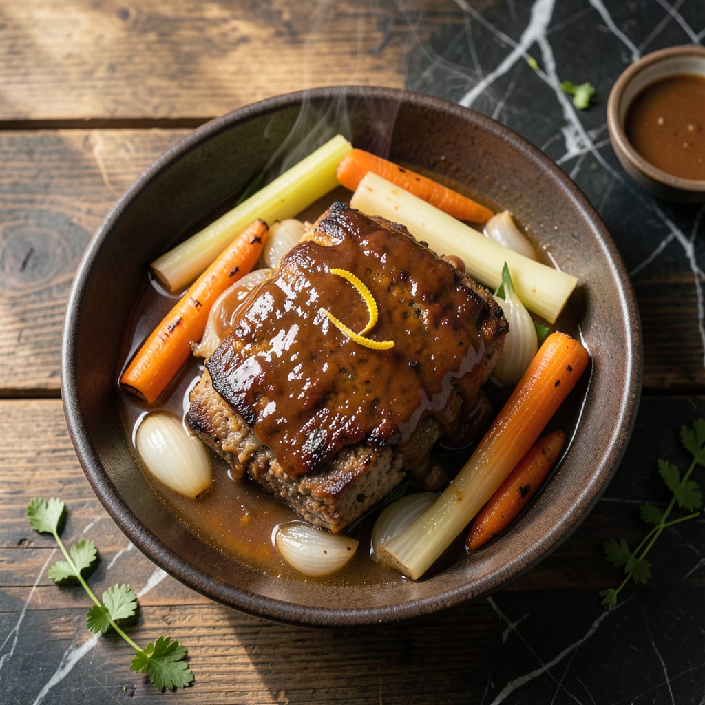 Visual representation of Pot Roast Meatloaf Recipe: Savory Fusion of Two Sunday Staples