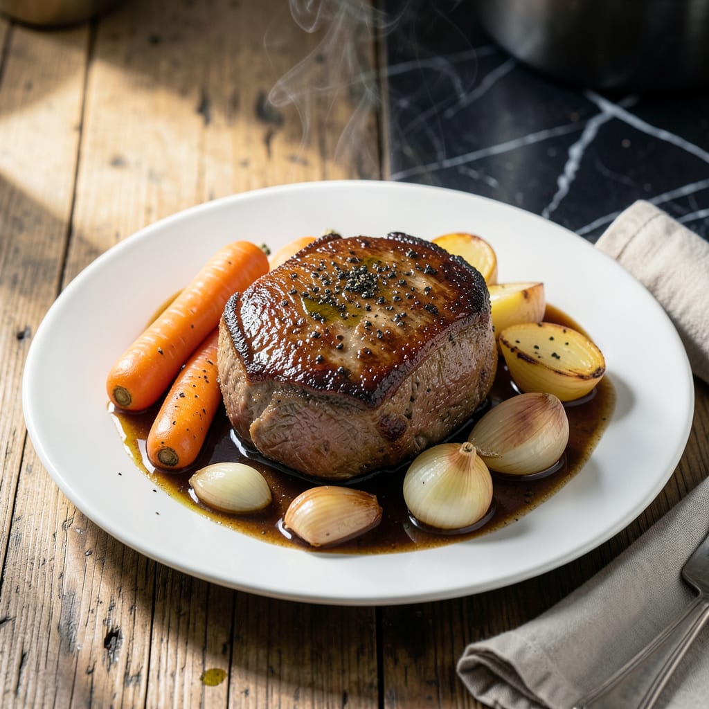 pot roast recipe illustration with key details