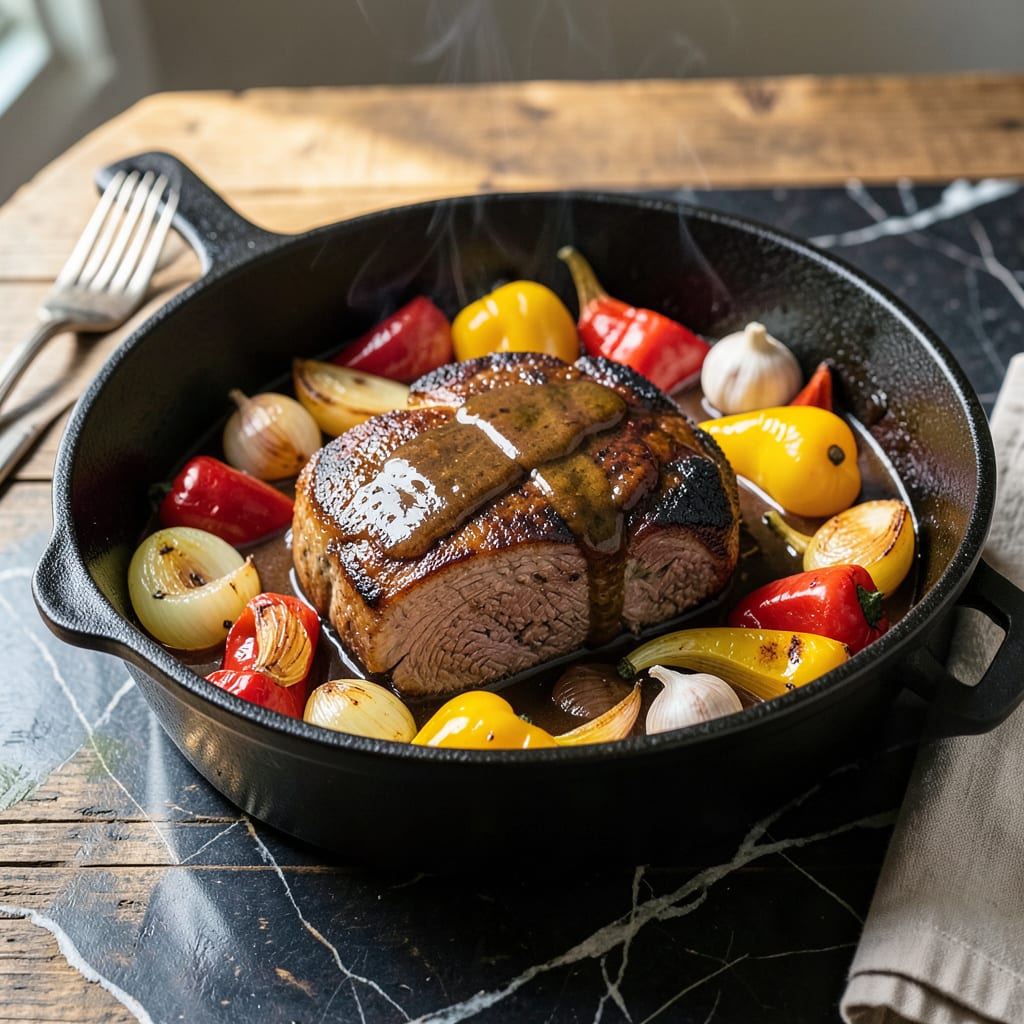 Comprehensive Pot Roast Recipe With Peppers: Slow Braised Beef With Sweet Bell Peppers visual reference