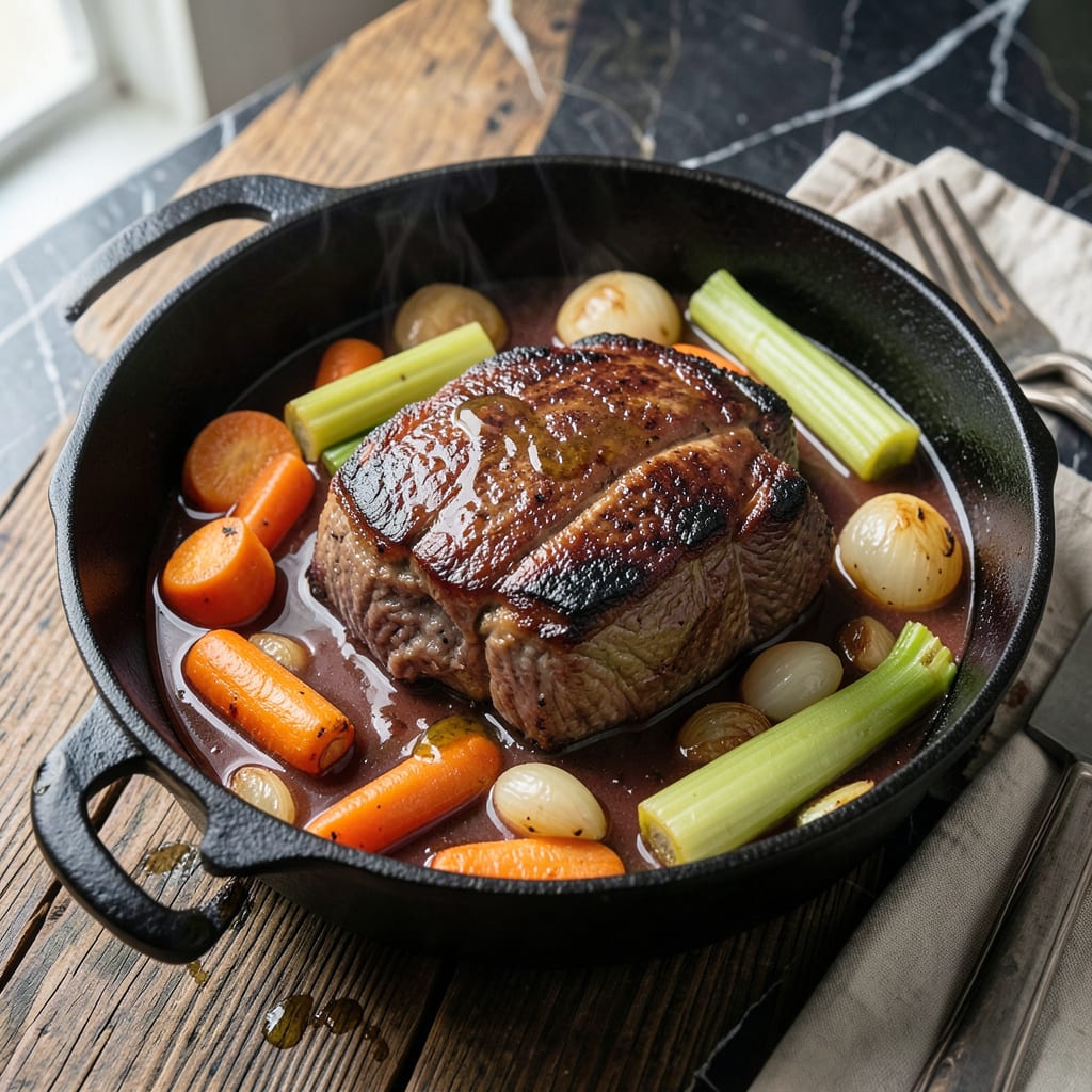 Complete Pot Roast Recipe With V8 Juice: Slow Braised Beef with Vegetable Depth overview image