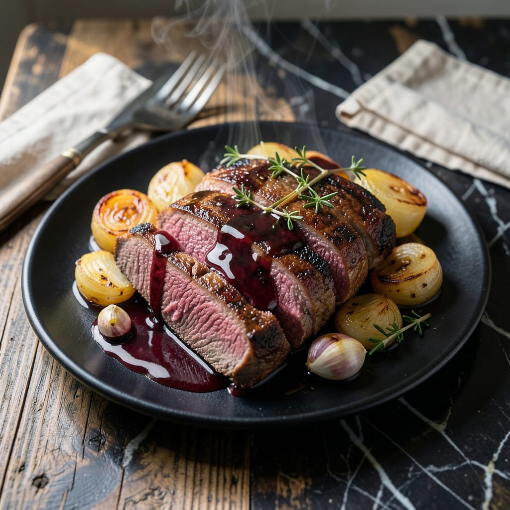 Pot Roast Steak Recipe: Slow Braised Beef With Caramelized Onions example with annotations