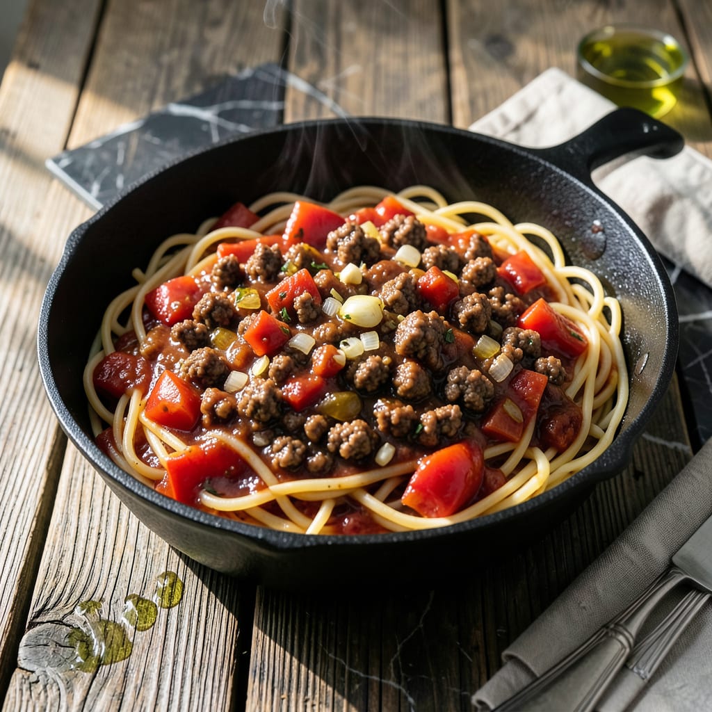 Visual representation of Pot Spaghetti Recipe: One Pot Weeknight Comfort with Rich Sauce