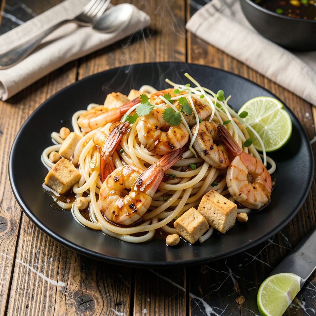 pot thai recipe illustration with key details