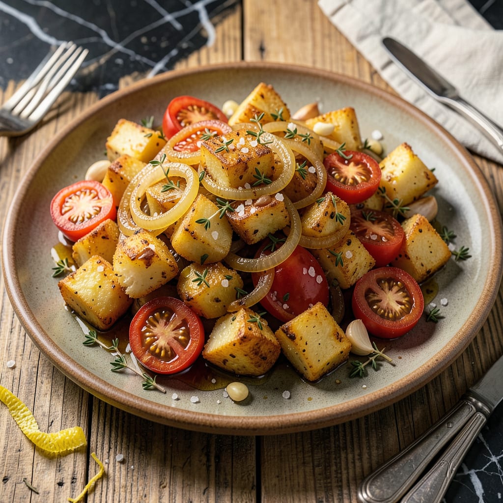 Potato, Onion, and Tomato Recipe: Rustic Skillet Comfort in 25 Minutes example with annotations