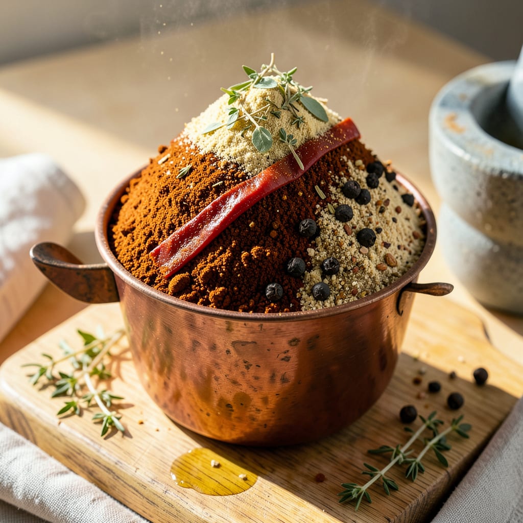 Comprehensive potato slayer seasoning recipe visual reference
