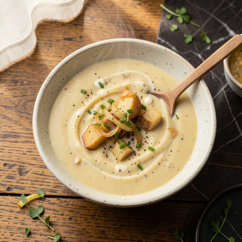 Potato Soup Recipe: Creamy Comfort in Every Spoonful illustration with key details