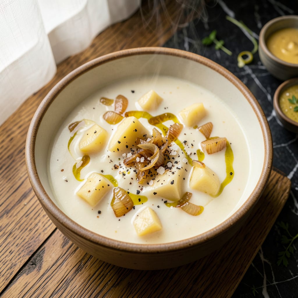 Potato Soup Recipe No Milk: Creamy Dairy Free Comfort in a Bowl example with annotations