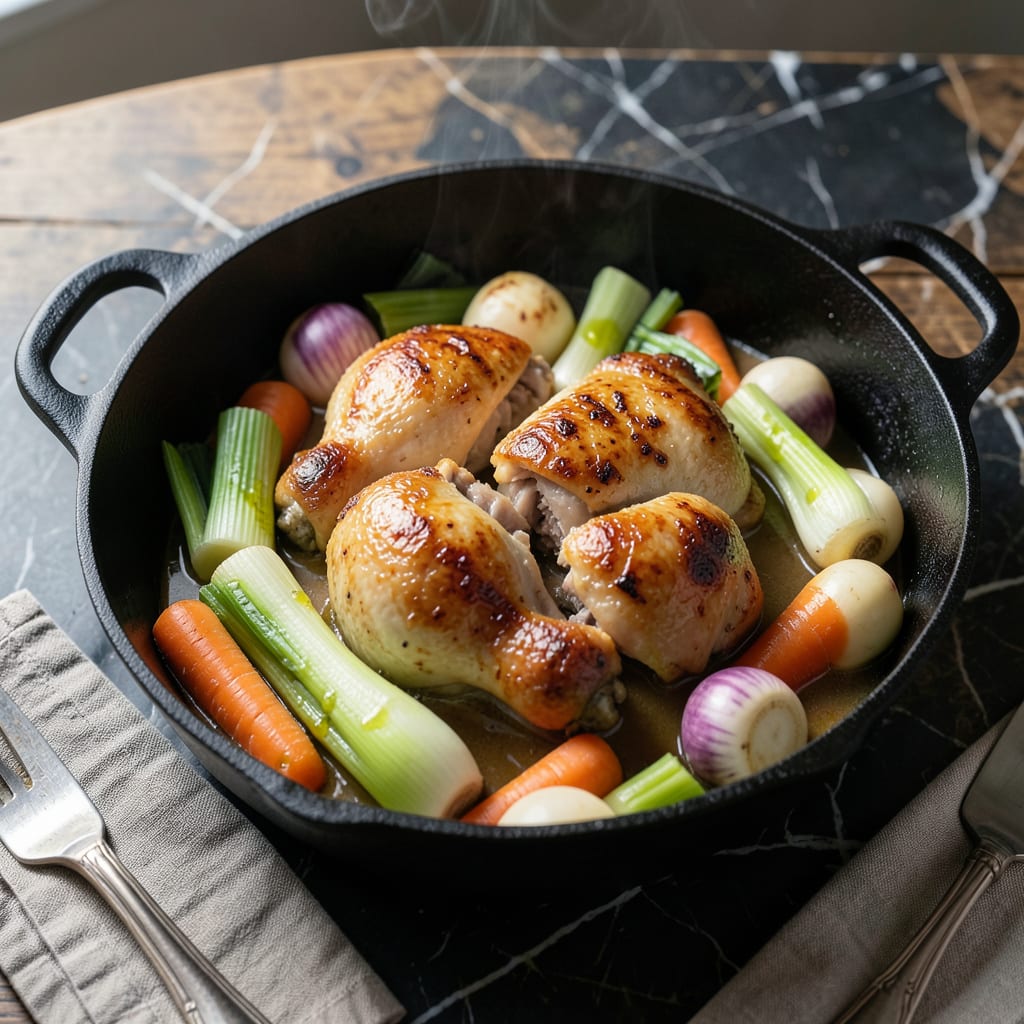 Poule Au Pot Recipe: Traditional French One Pot Heartiness illustration with key details