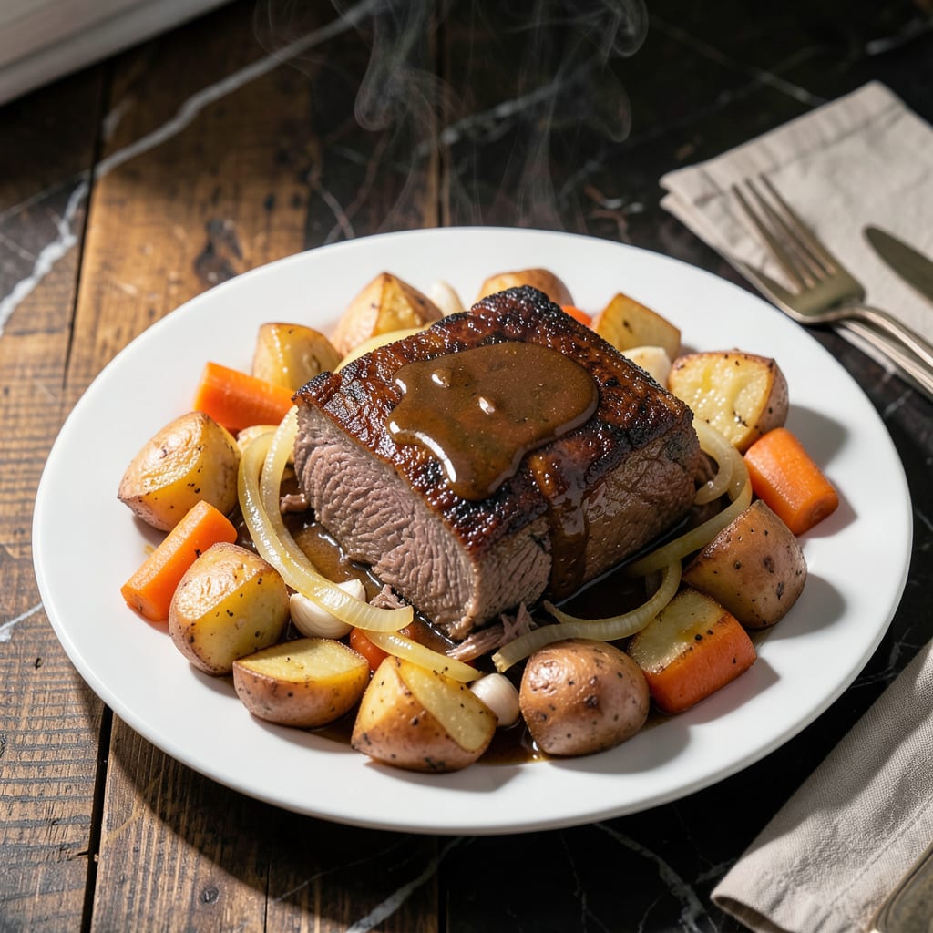Comprehensive Quick Pot Roast Crock Pot Recipe: Slow Cooked Beef With Root Vegetables visual reference