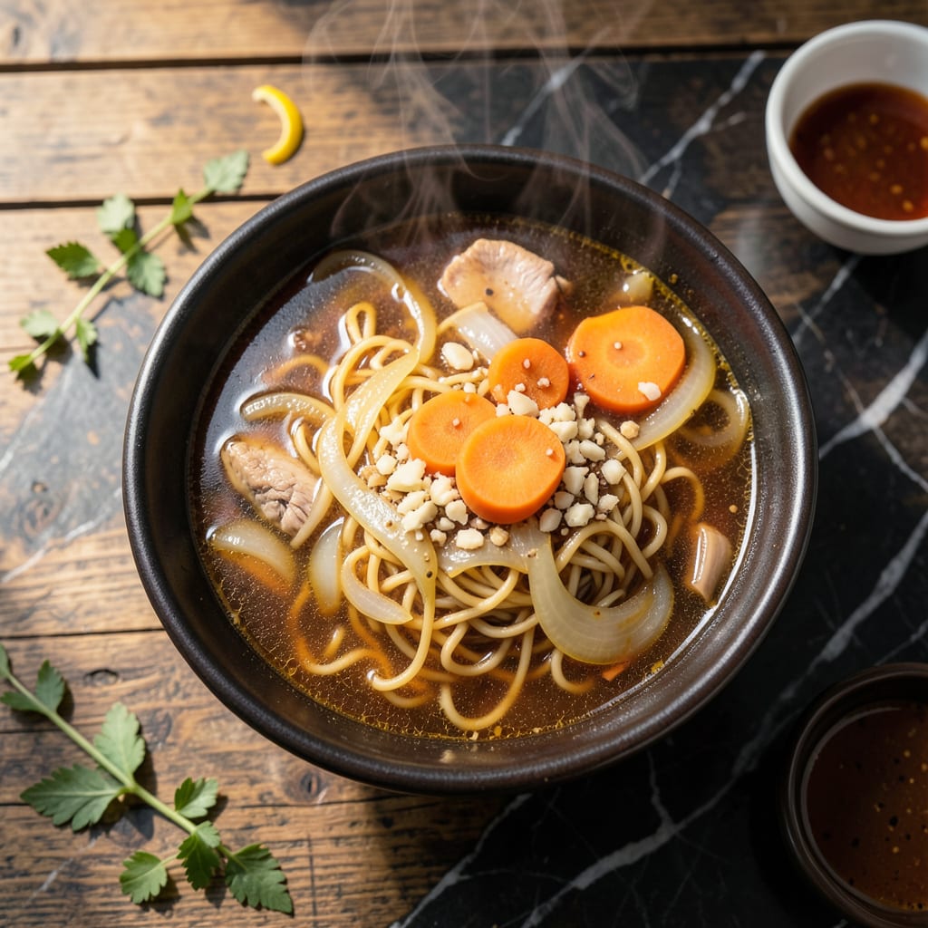 ramen pot recipe example with annotations