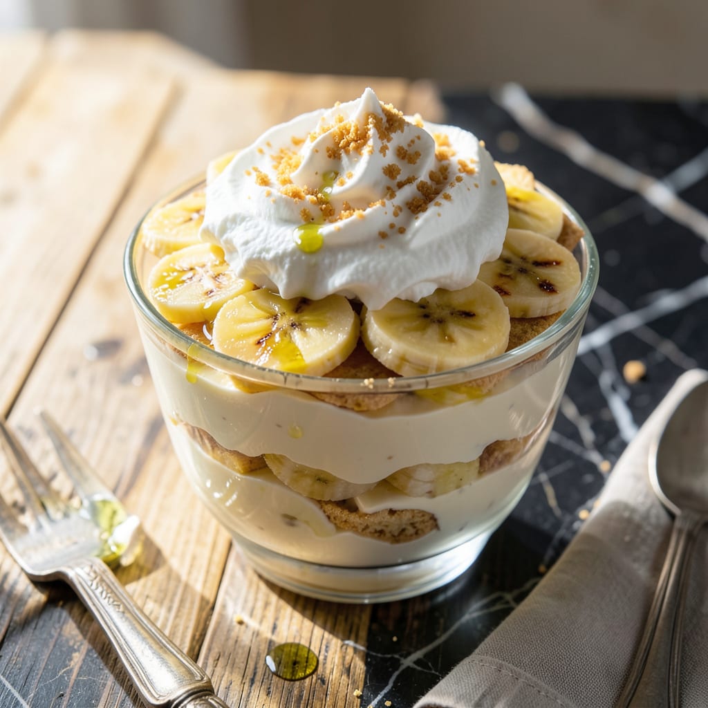Recipe for Low Fat Banana Pudding: Layers of Lightness Without the Guilt example with annotations