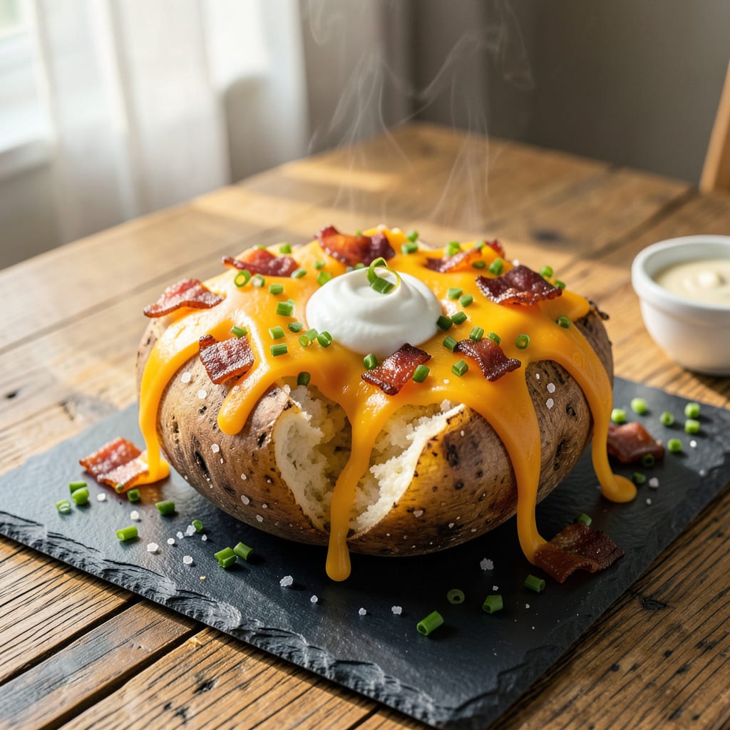 Red Lobster Baked Potato Recipe: Loaded With Cheesy Restaurant Magic illustration with key details