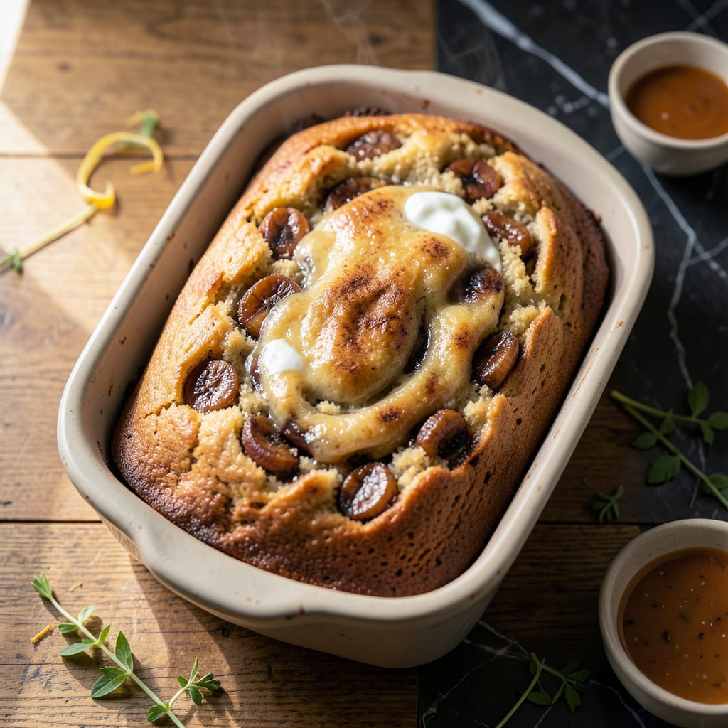 Reduced Fat Banana Bread Recipe: Moist and Flavorful With Less Butter example with annotations