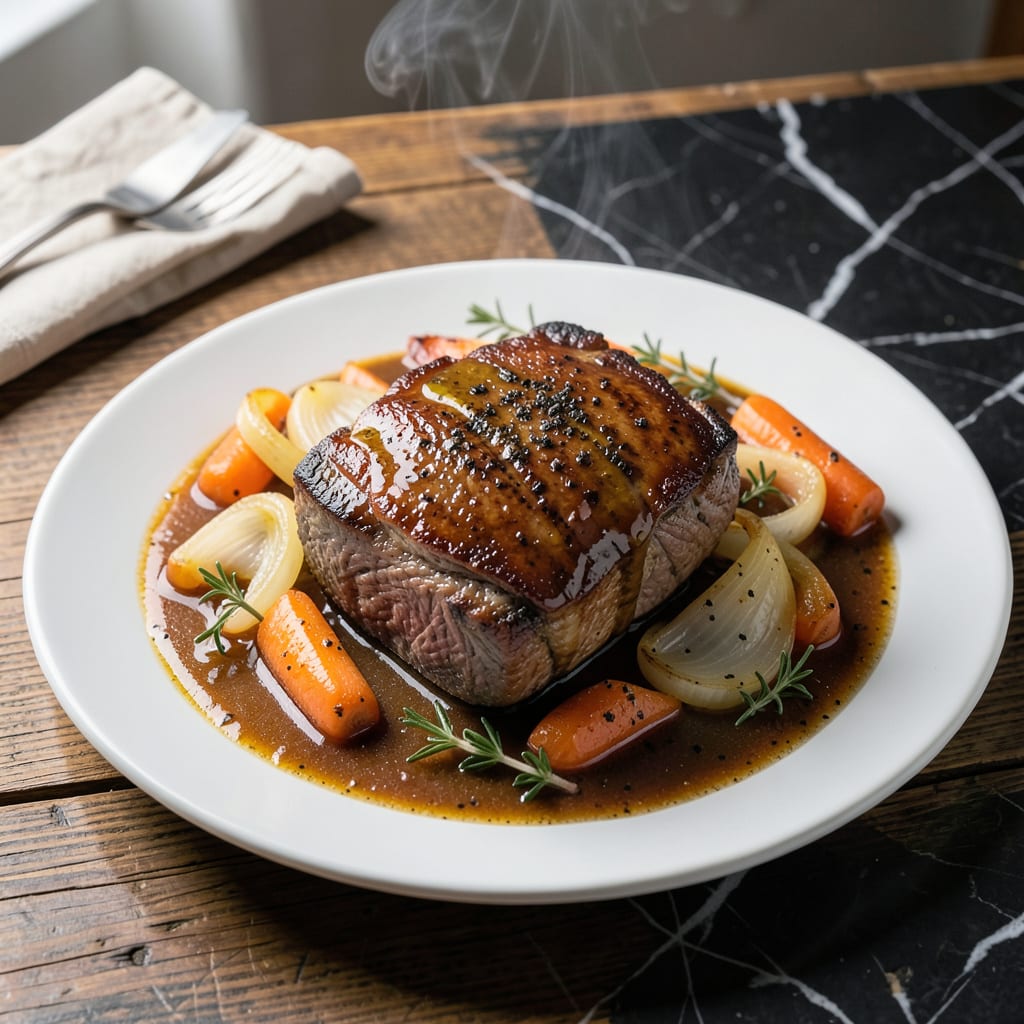 restaurant pot roast recipe example with annotations