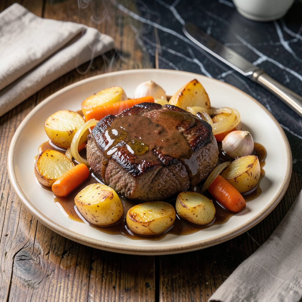 rival crock pot pot roast recipe example with annotations