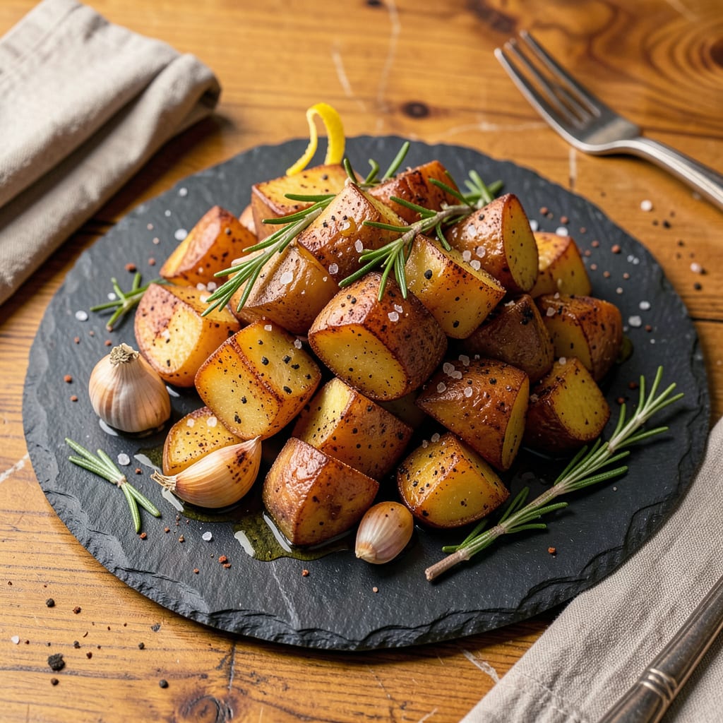 Ruby Sensation Potatoes Recipe: Crispy Edges With Creamy Garlic Centers example with annotations