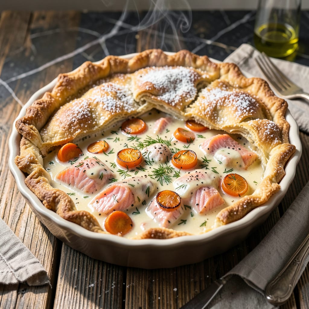 salmon pot pie recipe detailed visual guide