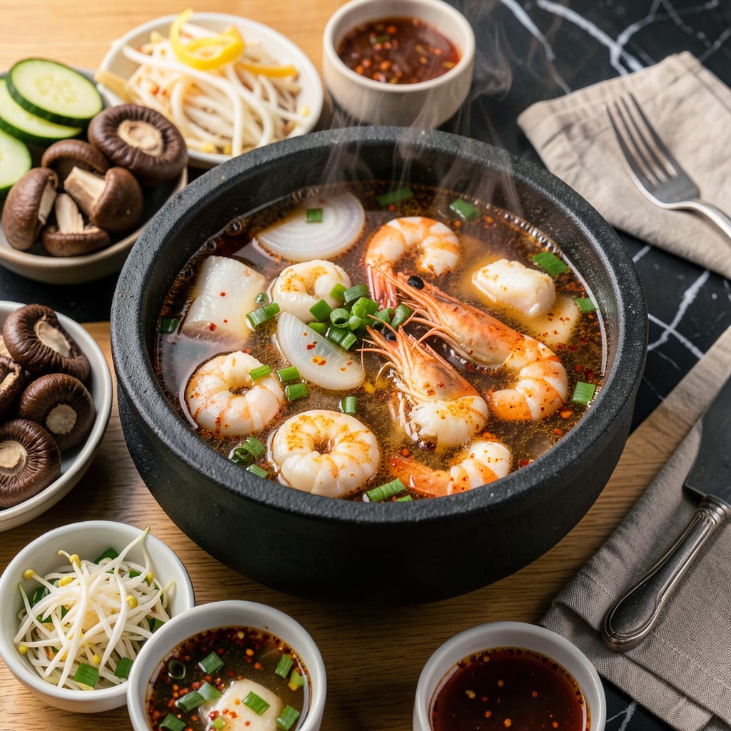 Seafood Hotpot Recipe: Spicy Broth Brimming With Ocean Treasures example with annotations
