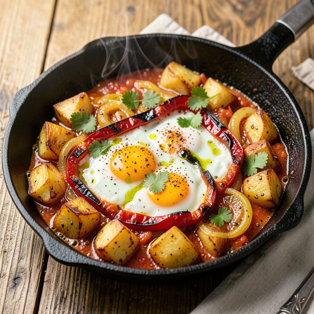 Shakshuka Recipe With Potatoes: Hearty Breakfast in One Skillet