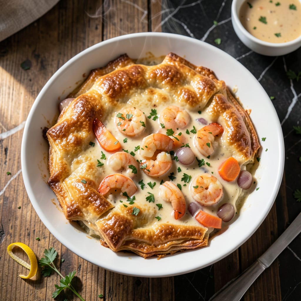 Shrimp Pot Pie Recipe: Buttery Crust Over Succulent Seafood detailed visual guide