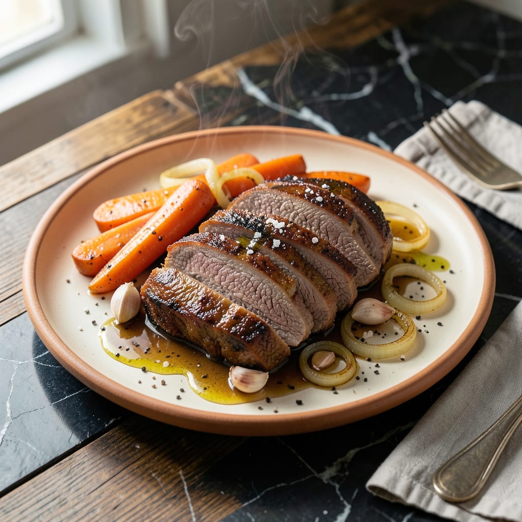 Sliced Pot Roast Recipe: Fork Tender Beef With Rich Gravy illustration with key details