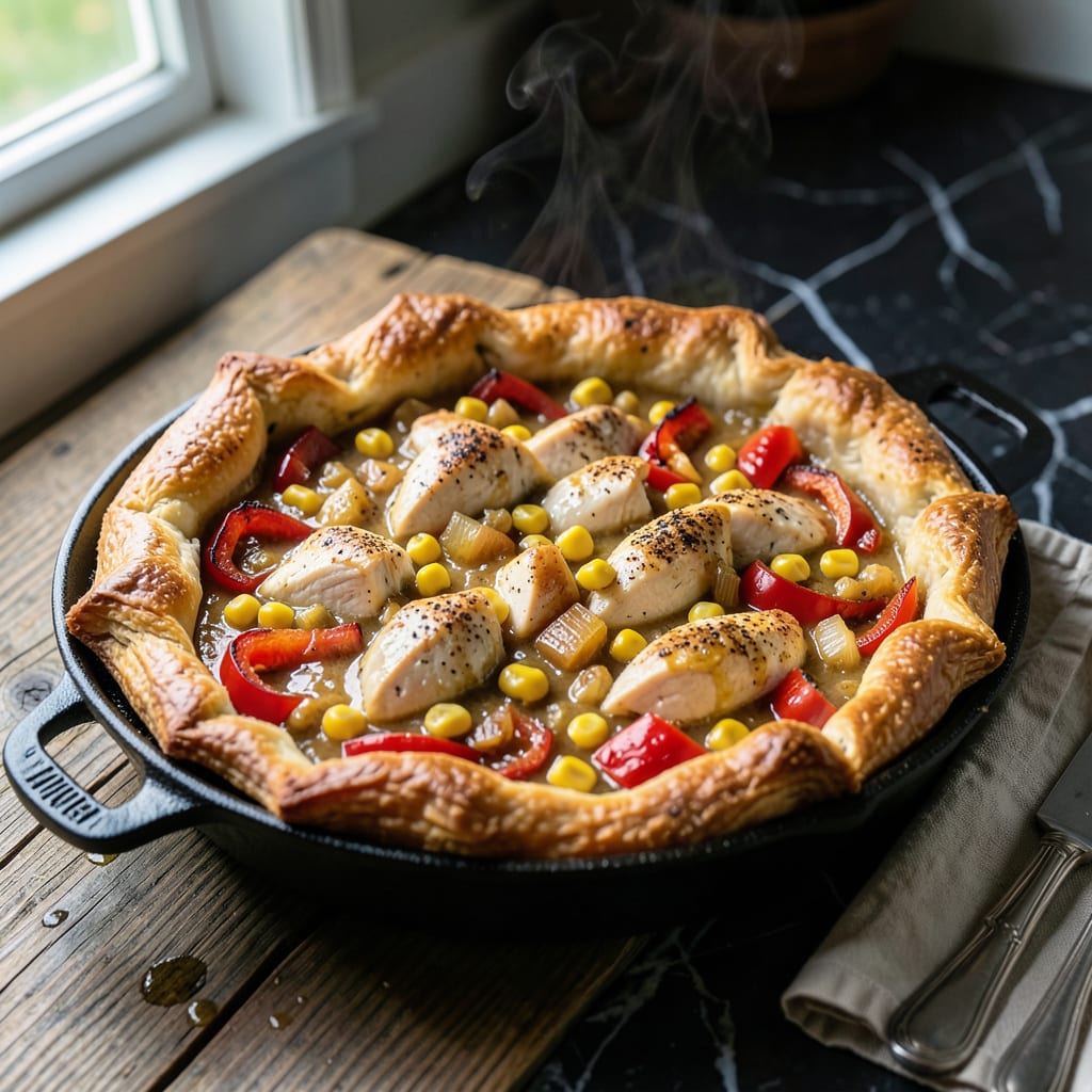 Visual representation of Southwestern Pot Pie Recipe: Spiced Filling Under a Golden Crust
