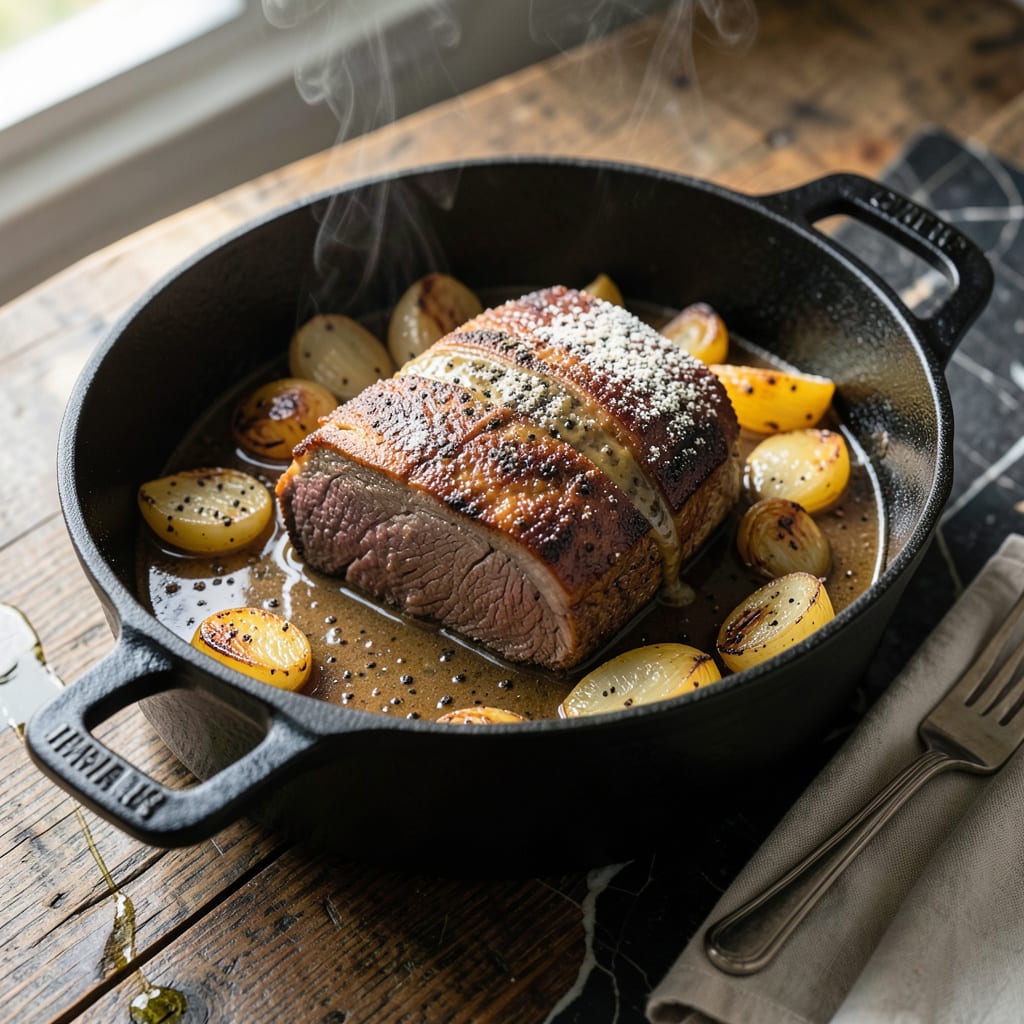 Comprehensive Staub Pot Roast Recipe: Cast Iron Braised Beef with Root Vegetables visual reference