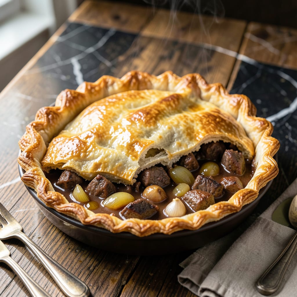 Comprehensive Steak Pot Pie Easy Recipe: Flaky Crust Over Savory Steak Filling visual reference