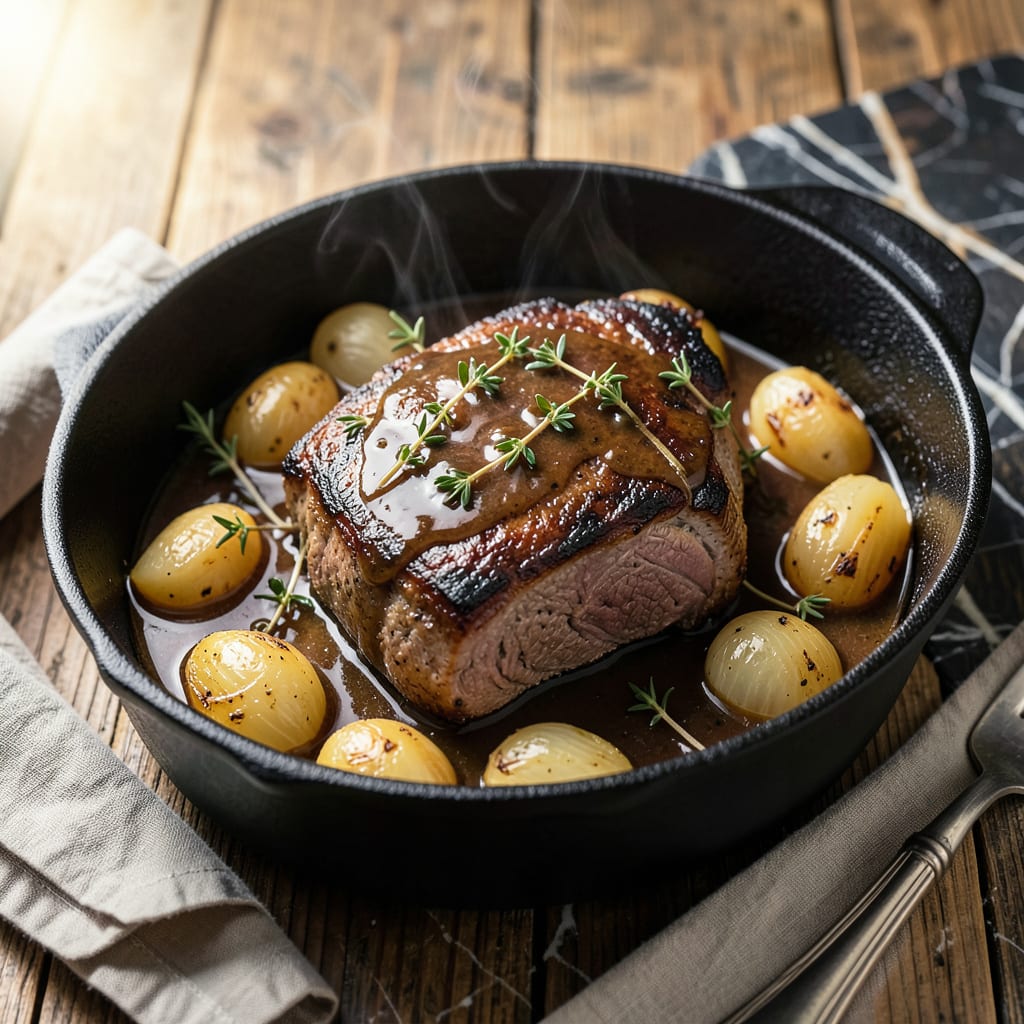 Comprehensive Steakhouse Pot Roast Recipe: Wine Braised Beef With Melted Vegetables visual reference