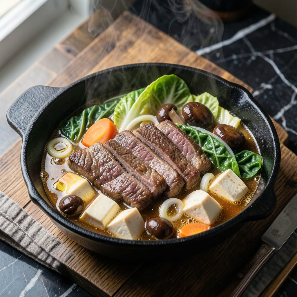 sukiyaki pot recipe detailed visual guide