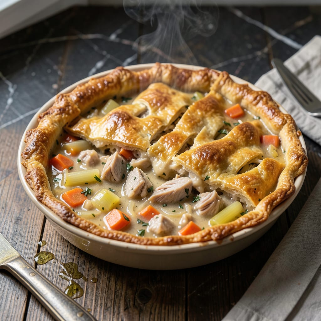 Complete Thanksgiving Pot Pie Recipe: Holiday Comfort Under a Golden Crust overview image