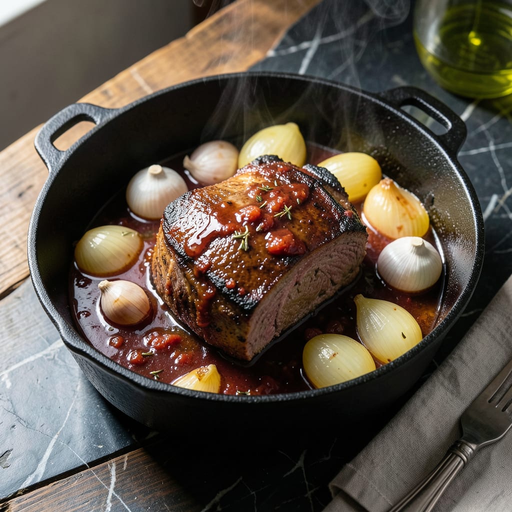 Tough Pot Roast Recipe: Braised Beef With Caramelized Onion Depth detailed visual guide