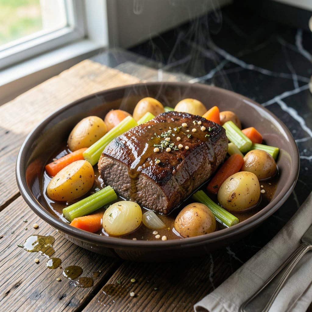 Traditional Pot Roast Recipe Crock Pot: Slow Simmered Beef with Root Vegetables detailed visual guide