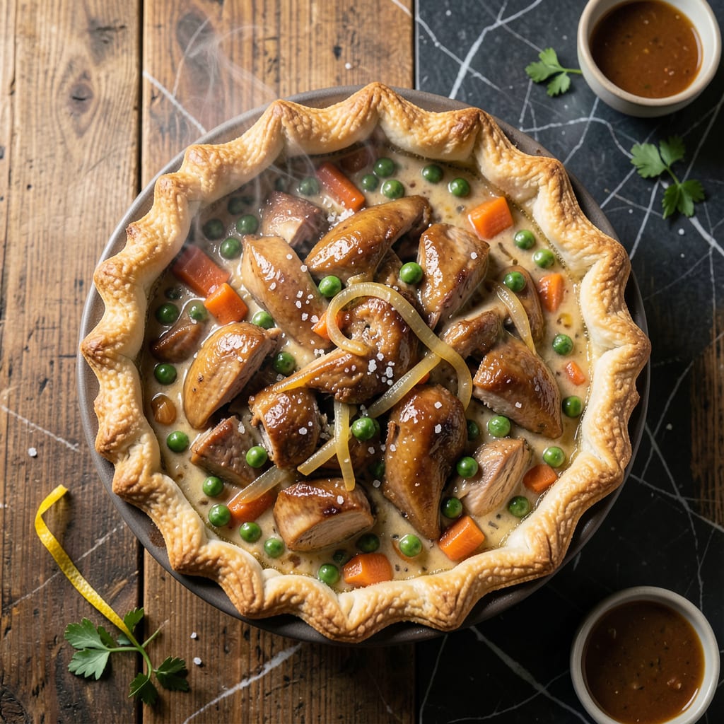 Turkey Pot Pie Recipe: Flaky Crust Over Savory Turkey Filling detailed visual guide