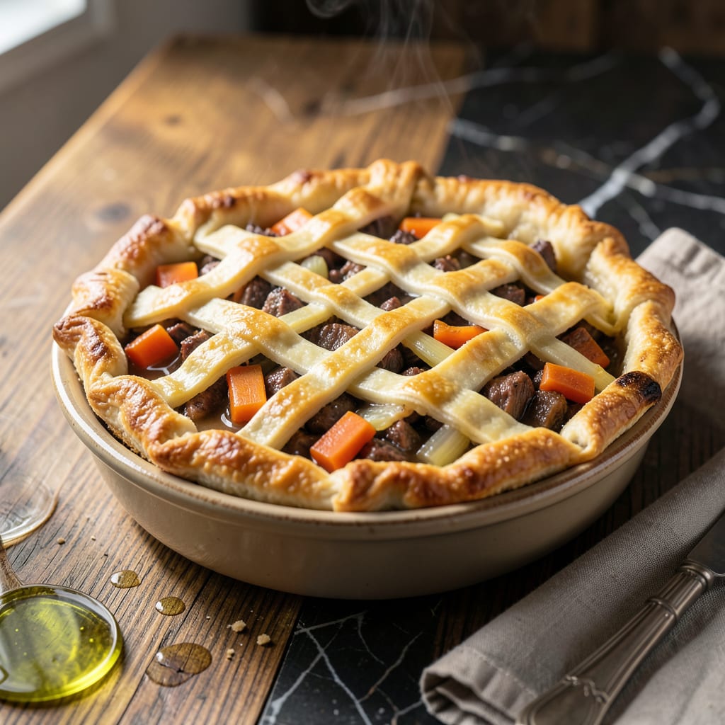 venison pot pie recipe example with annotations