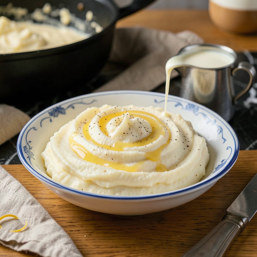 Whipped Mashed Potatoes Recipe: Ultra Creamy and Fluffy Every Time example with annotations