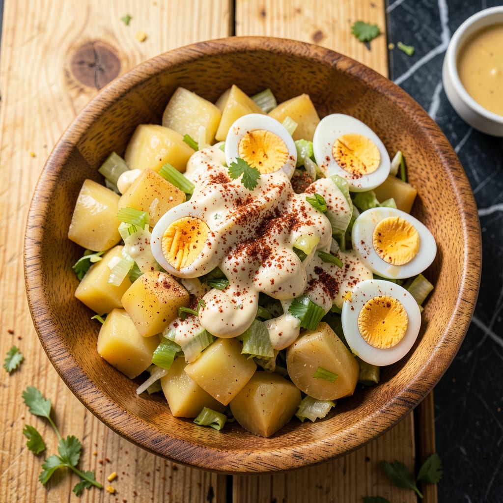 Yoder's Amish Potato Salad Recipe: Creamy, Tangy Picnic Perfection illustration with key details